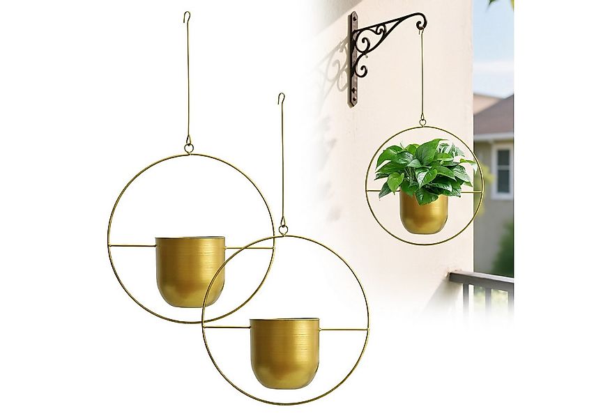TWSOUL Blumentopf 2 Stück Minimalistischer Hängetopf aus Metall für Pflanze günstig online kaufen
