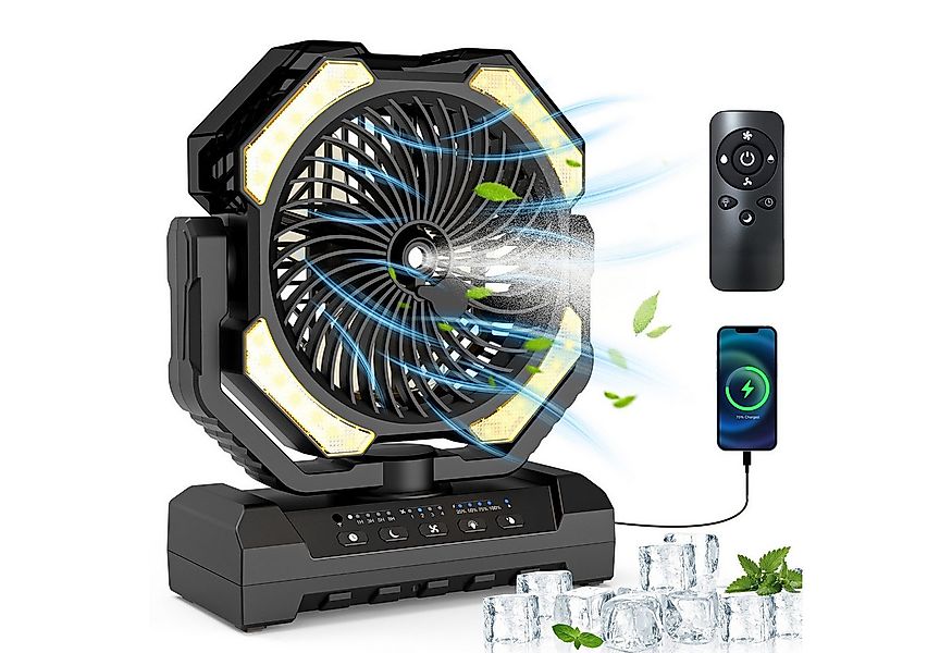 ATEROLL Standventilator Mobiler 4-Stufen-Ventilator, Bodenventilator mit 3- günstig online kaufen