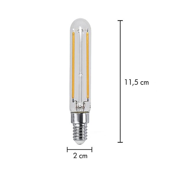 LED-Leuchtmittel Röhre T20 E14 11,5 cm 2,5 W 2.200 K dimmbar günstig online kaufen