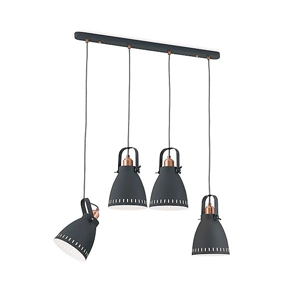 Orion Leuchten Hängeleuchte Theke 72 cm x 17 cm Schwarz 4 x E27 günstig online kaufen