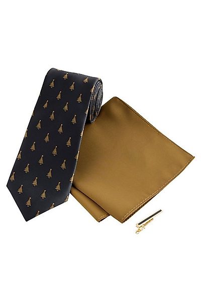 Next Krawatte Krawatte und Einstecktuch im Set, Weihnachtsbaum (3-St) günstig online kaufen