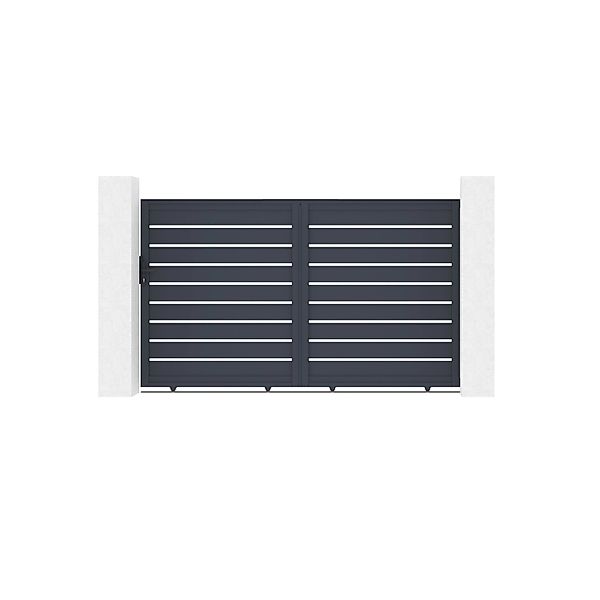 Casanoov Schiebetor 3M Vogel H 180Cm & 2 Pfosten H 190Cm Aluminium Grau günstig online kaufen
