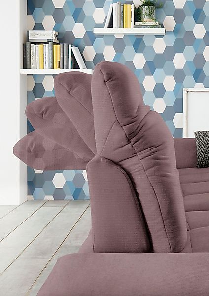 set one by Musterring Ecksofa »SO4100 V«, mit verstellbaren Kopfteilen, wah günstig online kaufen