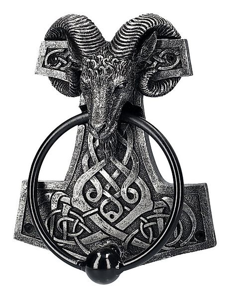 Figuren Shop GmbH Dekoobjekt Türklopfer Wikinger - Thors Hammer Widder - My günstig online kaufen