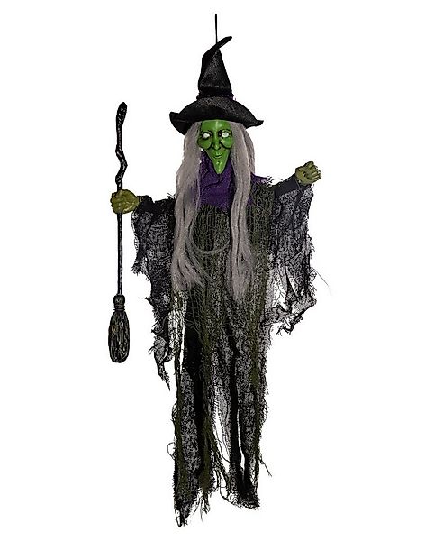 Horror-Shop Dekoobjekt Klassische Hexe mit Hexenbesen als Hängefigur 60 c günstig online kaufen