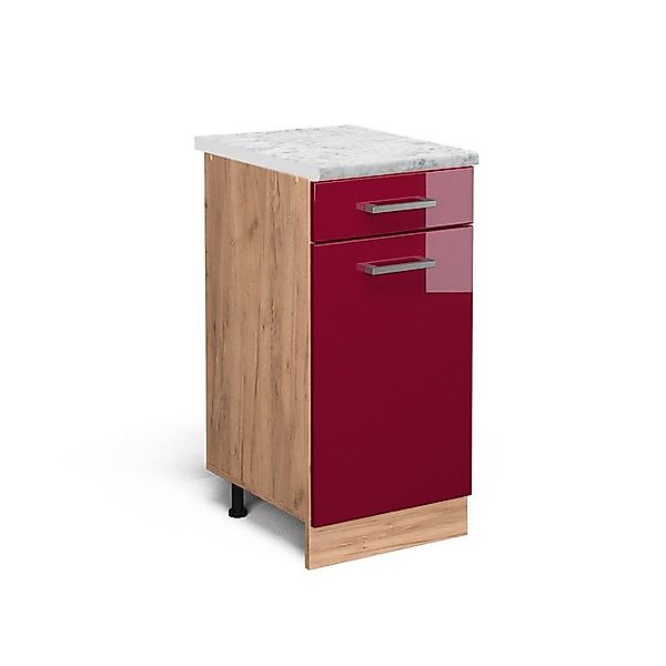 Vicco Küchenunterschrank R-Line Schubladenschrank für die Küche Bordeaux Ho günstig online kaufen