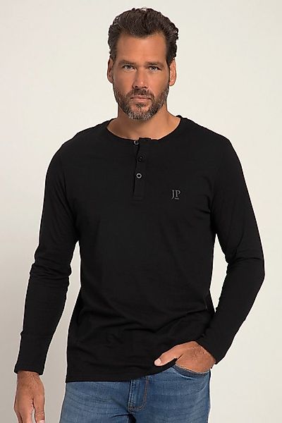 JP1880 T-Shirt bis 8XL Langarm-Shirt Henley Knopfleiste günstig online kaufen