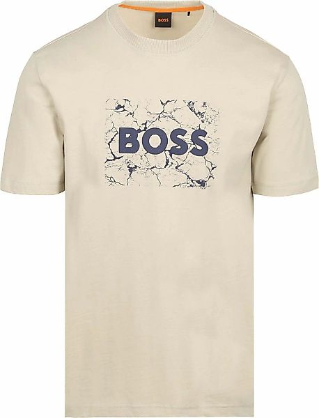 BOSS T-shirt Logo Beige  - Größe M günstig online kaufen