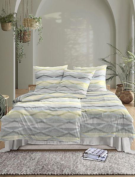 Irisette Bettwäsche "Wave 8610" 2 Stk. tlg. anschmiegsam und atmungsaktiv, günstig online kaufen