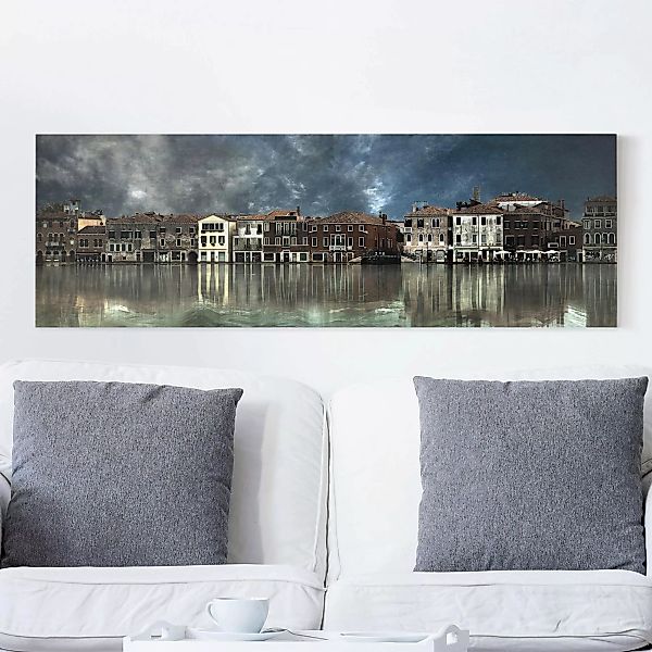 Leinwandbild - Panorama Reflexionen in Venedig günstig online kaufen