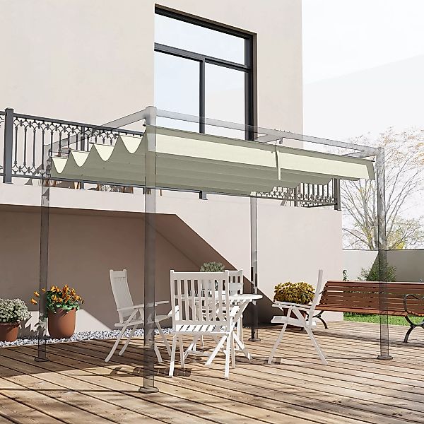 Outsunny Ersatzdach für 2,85 x 2 m Pergola, wasserabweisend einziehbar Well günstig online kaufen
