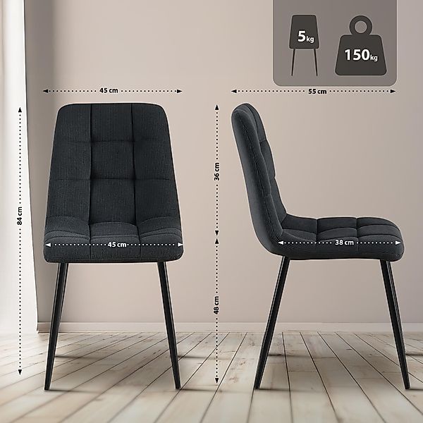 CLP Esszimmerstuhl Tilde (4er Set), mit günstig online kaufen
