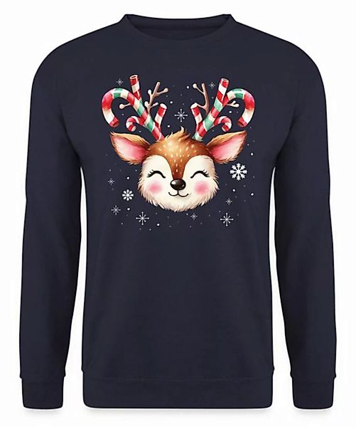 Quattro Formatee Sweatshirt Süßes Rentier Reh - Weihnachten Nikolaus Weihna günstig online kaufen
