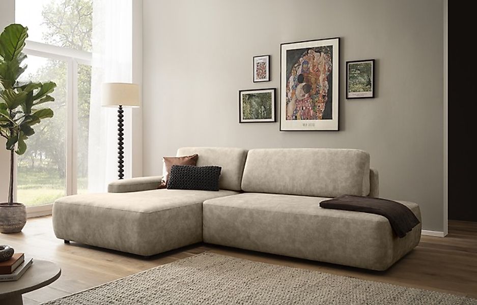 INOSIGN Ecksofa »TORGE, Schlafsofa Cord, Samtvelours u. Strukur fein, Couch günstig online kaufen