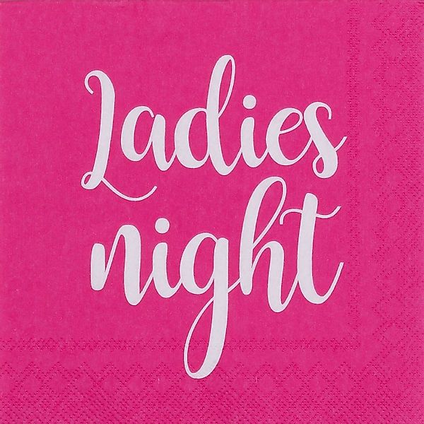 Pinke Cocktailserviette "Ladies night" günstig online kaufen