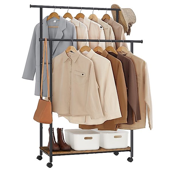SONGMICS Kleiderständer, Kleiderstange mit Ablage bis günstig online kaufen