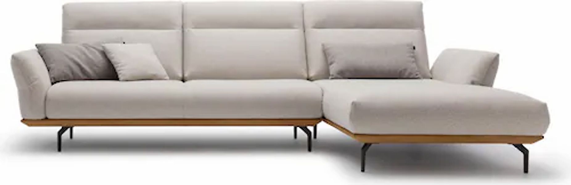 Creation BY ROLF BENZ Ecksofa »CR.460«, Sockel in Nussbaum, Winkelfüße in U günstig online kaufen