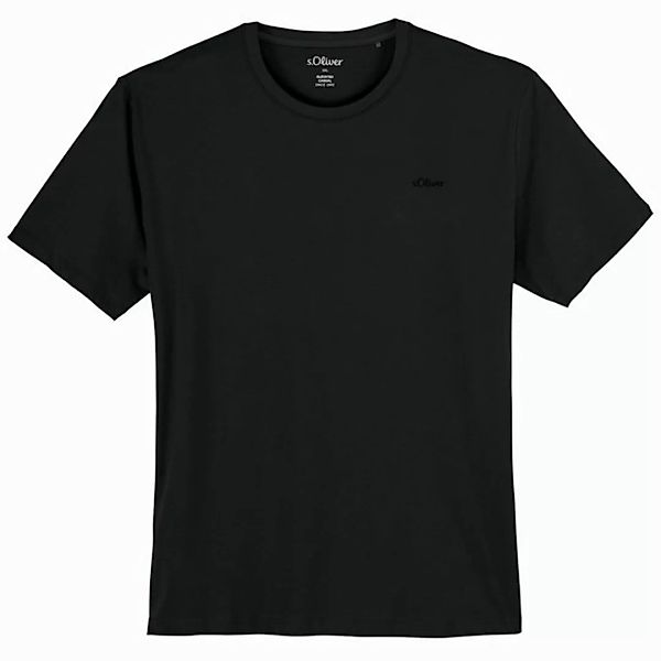 s.Oliver Rundhalsshirt s.Oliver Übergrößen Basic T-Shirt Rundhals schwarz günstig online kaufen