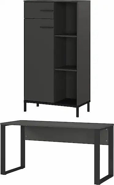 GERMANIA Büromöbel-Set "GW-Rovigo", (2 tlg.), Schreibtisch mit Knieblende, günstig online kaufen