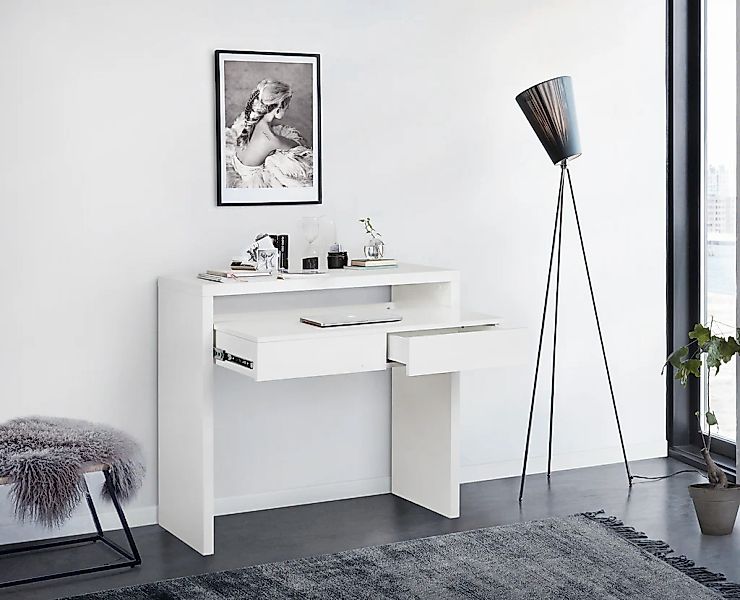 Woodman Schreibtisch "Console10" puristisches Design, Breite 36 - 56 cm, FS günstig online kaufen
