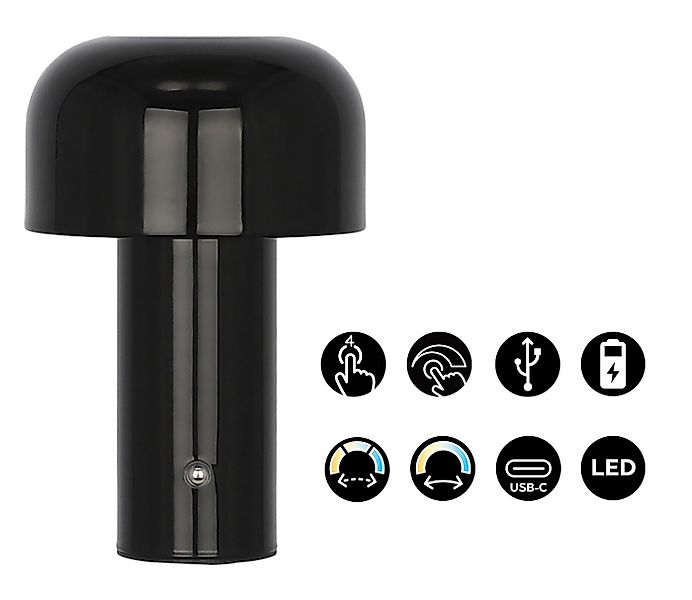 OTTO home LED Tischleuchte Ronno, Dimmer, Dimmfunktion, Ein-/Ausschalter, F günstig online kaufen