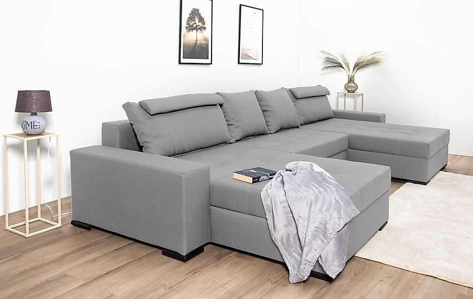 COLLECTION AB Wohnlandschaft "Josy XXXL-Relax U-Form, B: 352 cm" mit Bettfu günstig online kaufen