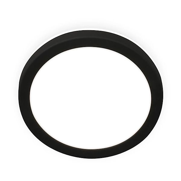 Briloner LED-Deckenleuchte Kada Ultraflach Ø 19,2 cm x 2,8 cm Schwarz günstig online kaufen