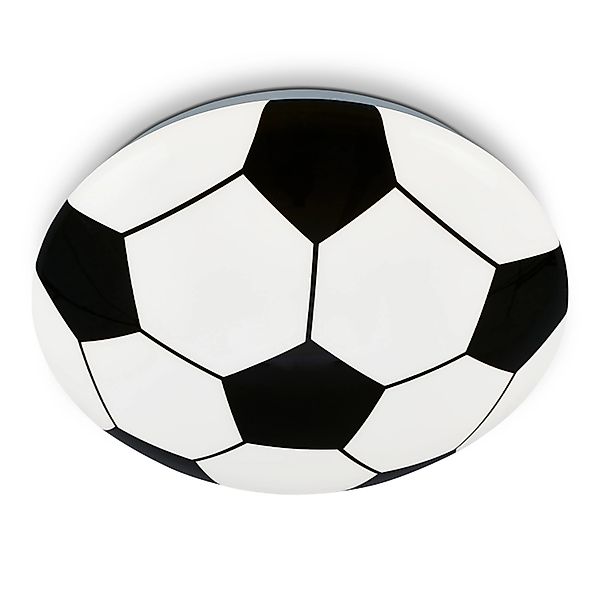 Brilo LED Deckenleuchte Soccer Neutralweiß Fußball Motiv 27,5 cm Weiß-Schwa günstig online kaufen