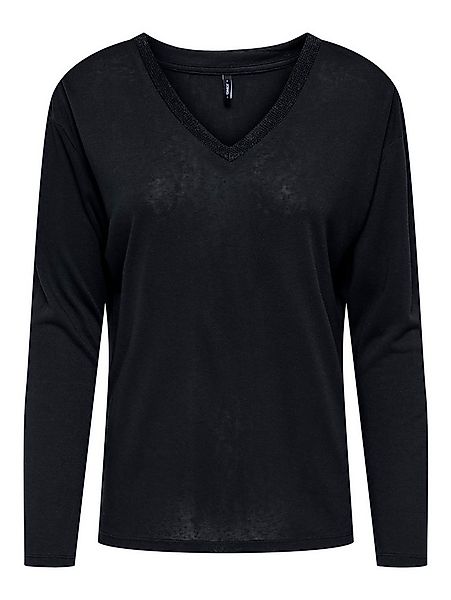 ONLY Langarmshirt ONLHENRIETTA L/S V-NECK SHINE TOP JRS günstig online kaufen