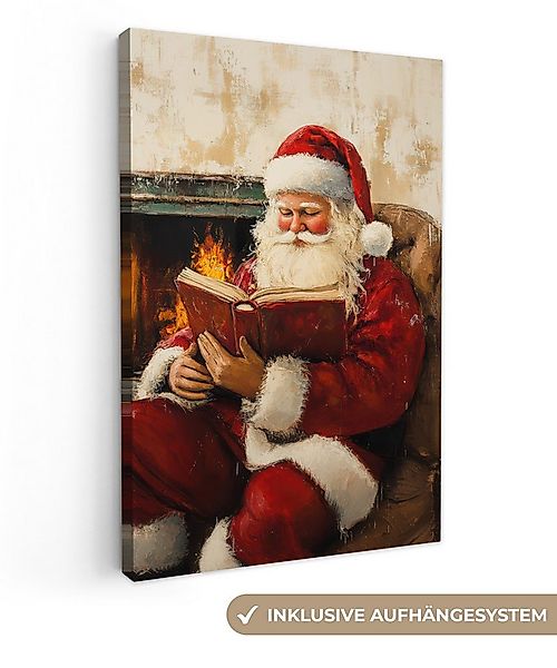 OneMillionCanvasses® Leinwandbild Weihnachten - Weihnachtsmann - Winter - O günstig online kaufen