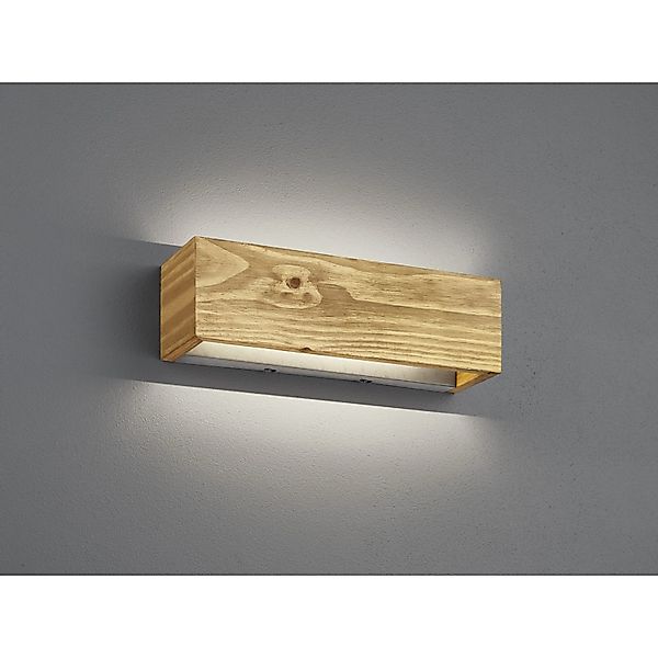 Trio LED-Wandleuchte  Pinienholz ´breit´   ¦ holzfarben ¦ Maße (cm): B: 37 günstig online kaufen
