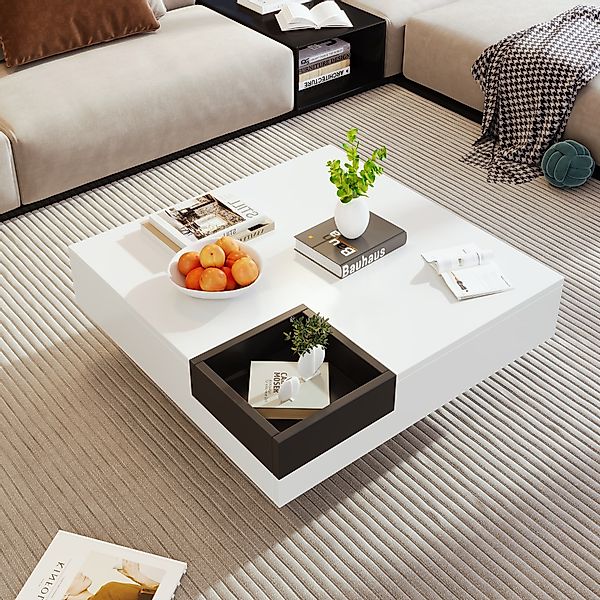 Couchtisch, Mehrfarbige LED-Lichtstreifen, Robuste Konstruktion, Wohnzimmer günstig online kaufen