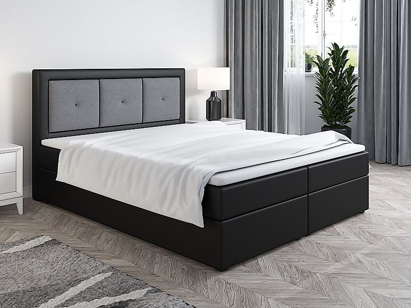 Fun Möbel Boxbett Schlafzimmerbett MILES (in Kunstleder (Soft) oder Kunstle günstig online kaufen