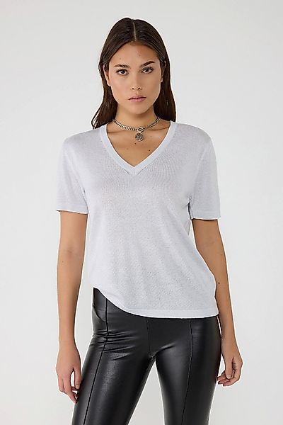 No Matter What T-Shirt Glitzer V-Ausschnitt günstig online kaufen