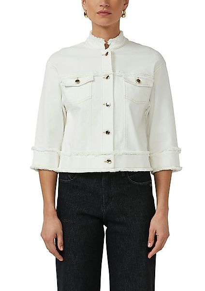 s.Oliver BLACK LABEL Kurzblazer 3/4-Arm mit Fransen und goldener Knopfleist günstig online kaufen