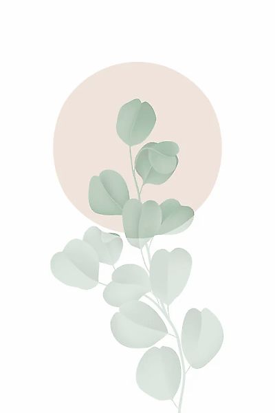 queence Leinwandbild »Blätter rosa Kreis« Blumenbilder   Blätter   Blätterb günstig online kaufen