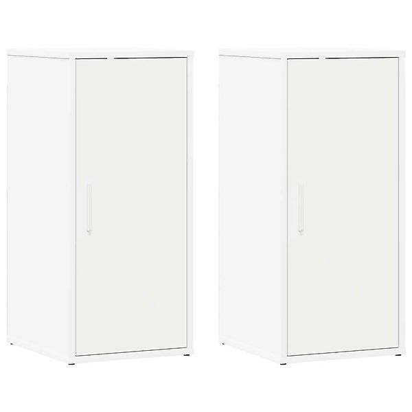 vidaXL Schuhschränke 2 Stk Weiß 32x35x70 cm Holzwerkstoff 808955 günstig online kaufen