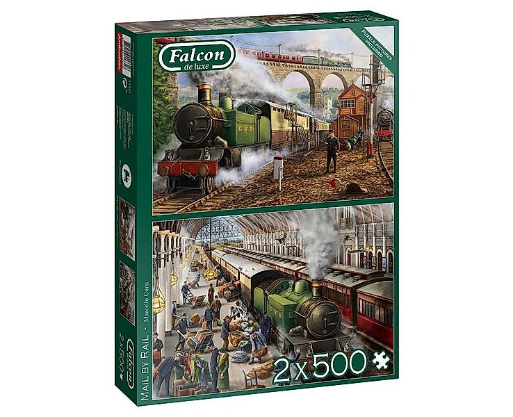 Jumbo Spiele Puzzle Falcon 11331 Marcello Corti Post mit der Bahn 2x500 Tei günstig online kaufen