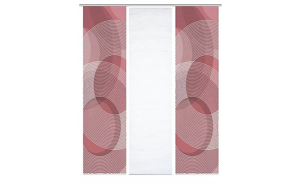 HOME in green Schiebevorhang   ¦ rot ¦ Synthetik ¦ Maße (cm): B: 60 H: 245 günstig online kaufen