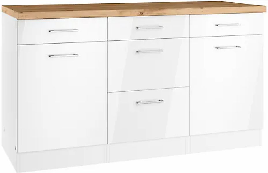 KOCHSTATION Unterschrank »KS-Milan« Unterschrank 150 cm, matte oder hochglä günstig online kaufen