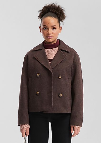 QS Outdoorjacke Cabanjacke in Wolloptik günstig online kaufen