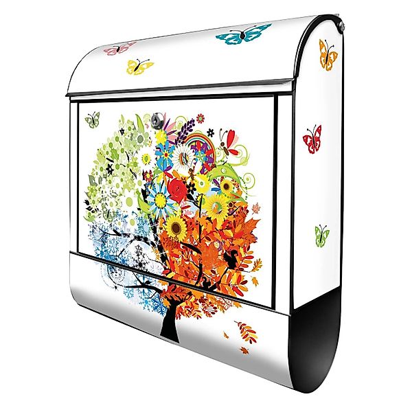 Banjado Design Briefkasten Schwarz Pulverbeschichtet 39x47x14cm 2 Schlüssel günstig online kaufen