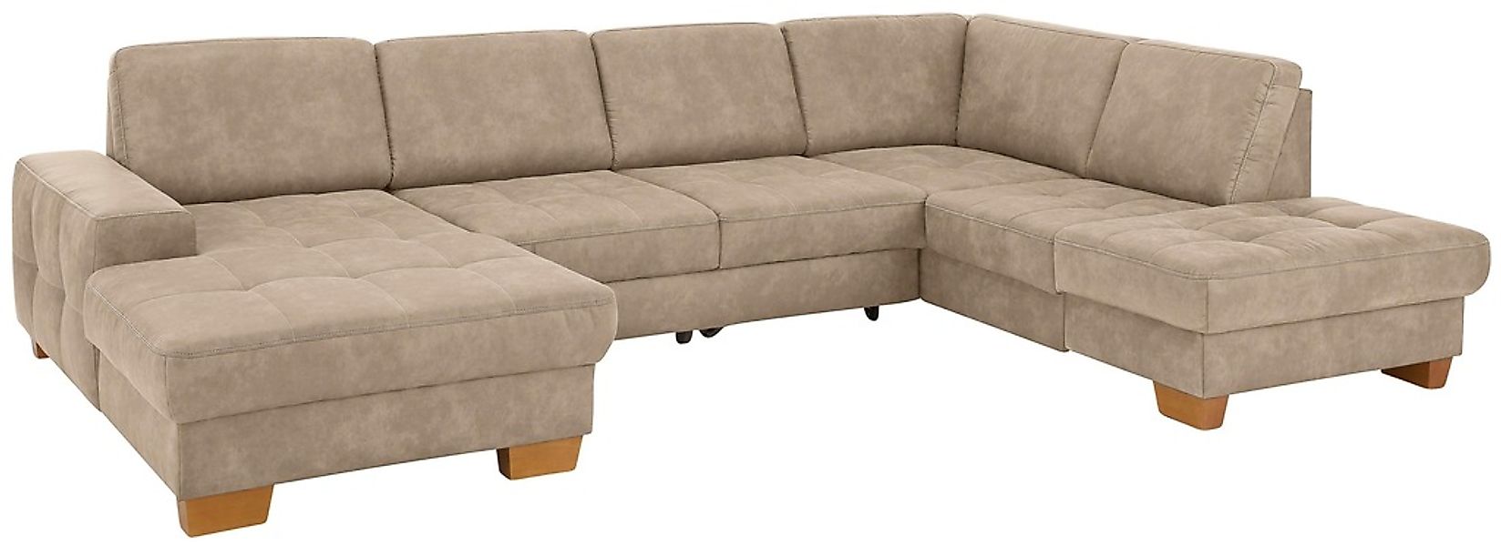 Home affaire Wohnlandschaft "Puccini U-Form" mit Federkern, Sitztiefenverst günstig online kaufen