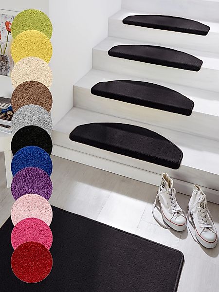 HANSE Home Stufenmatte "Fancy" halbrund 7 mm Höhe 15 Stück, Treppenmatten, günstig online kaufen