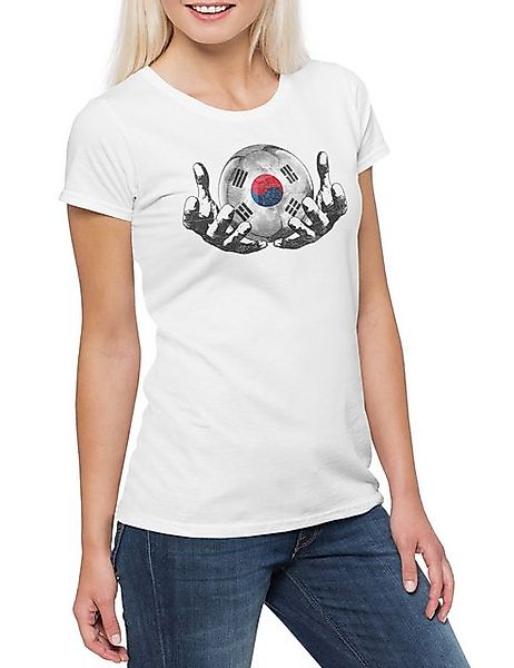 Urban Backwoods Print-Shirt South Korea Football Magic Ball Damen T-Shirt S günstig online kaufen