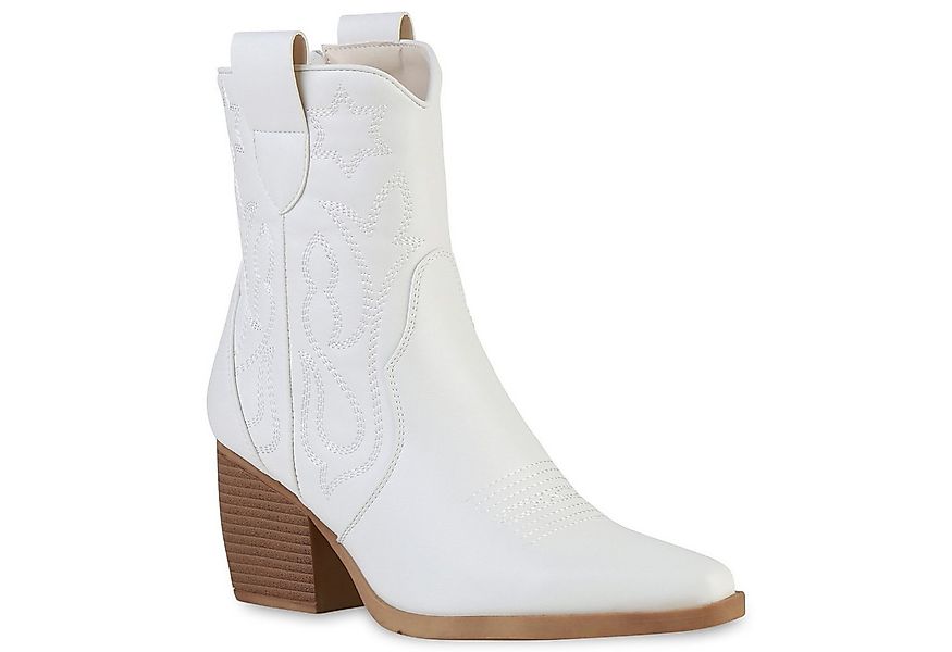 VAN HILL 837779 Cowboy Boots Damen Stiefeletten Cowboy Boots Trichterabsatz günstig online kaufen