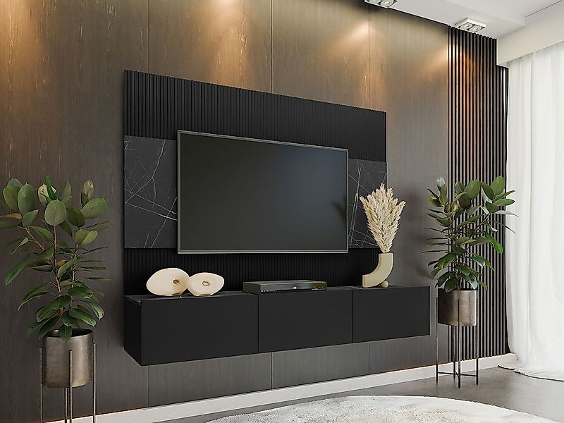 MIRJAN24 Wohnwand Deromi III, (2er-Set, TV-Lowboard), Griffloses Öffnungssy günstig online kaufen