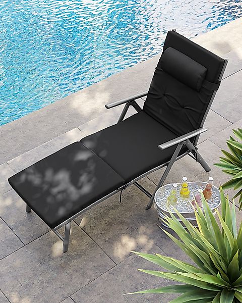 SONGMICS Gartenliege, 2 St., Sonnenliege,6cm Dicker günstig online kaufen