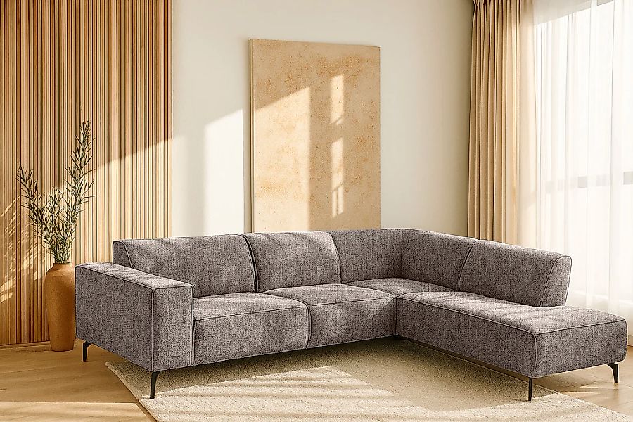 Home affaire Ecksofa "LORCAN mit Metallfüßen, Breite 275 cm, weiches Sitzge günstig online kaufen