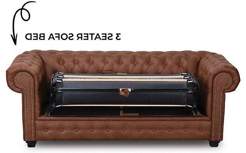 Xlmoebel Sofa Luxuriöses Art-déco-Sofa in Braun für drei Personen mit stilv günstig online kaufen